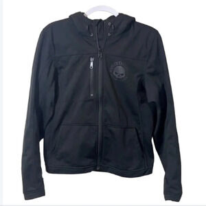 Harley Davidson black zip up hoodie size Small